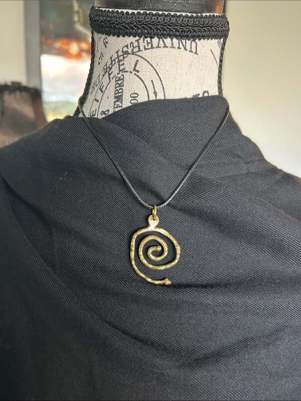 New!  Handcrafted Copper Spiral Pendant